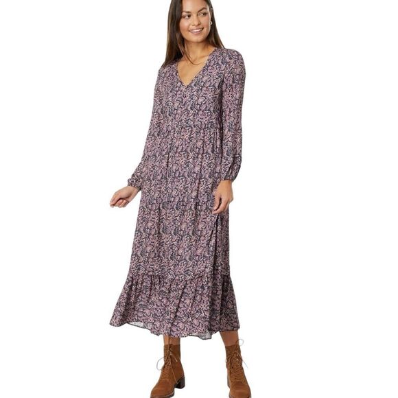 Faherty Isabella Tiered Maxi Dress Fiona Small NWT - Picture 1 of 13